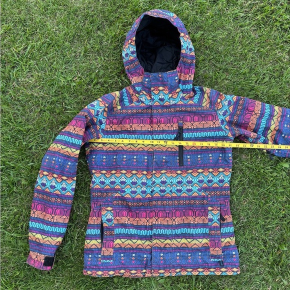 Burton Horizon Women’s Med. Mtn Dew Snowboard Jacket DryRide Mountain Multicolor - Picture 6 of 13